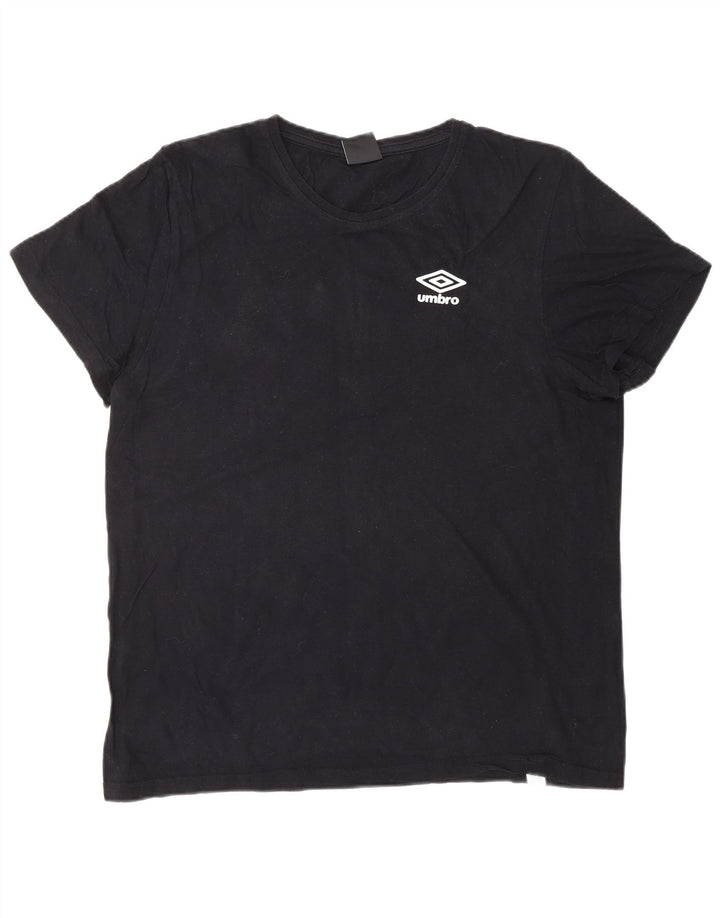 UMBRO Mens T-Shirt Top XL Black Cotton
