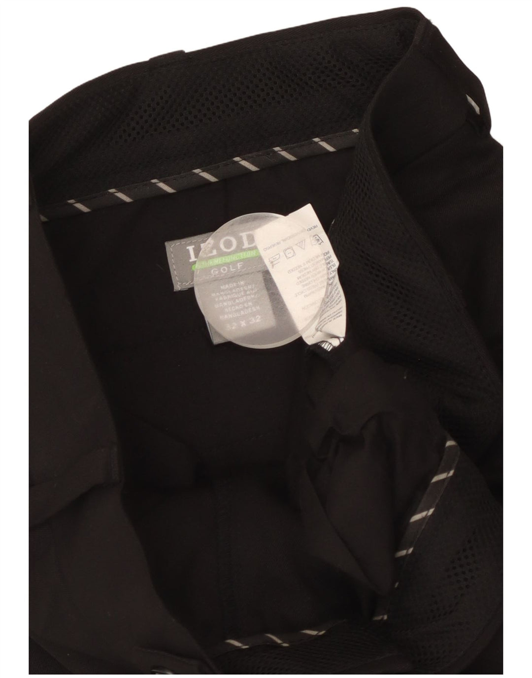 Izod Mens Golf Straight Suit Trousers W32 L32 Black Polyester