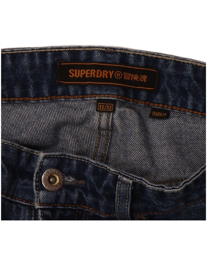 SUPERDRY Mens Tapered Jeans W32 L32 Blue Cotton