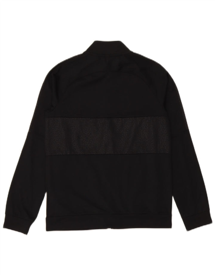 NIKE Boys Dri Fit Tracksuit Top Jacket 12-13 Years Large Black