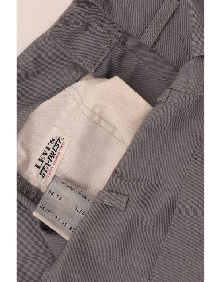 Levi's Mens Straight Chino Trousers W32 L32 Grey Polyester