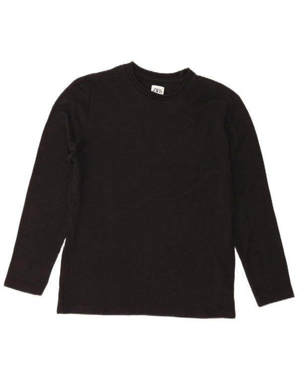 Zara Womens Top Long Sleeve UK 10 Small Black
