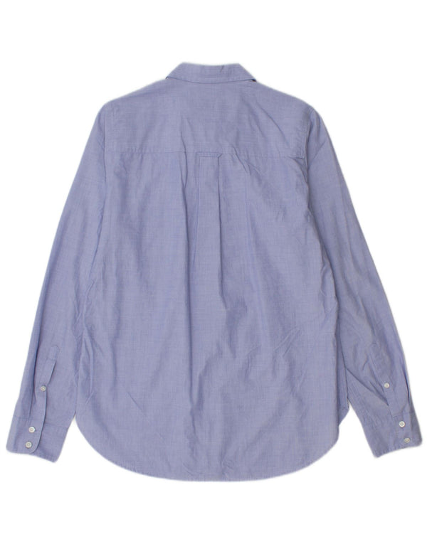 J. CREW Womens Classic Classic Fit Shirt US 4 Small Blue Cotton