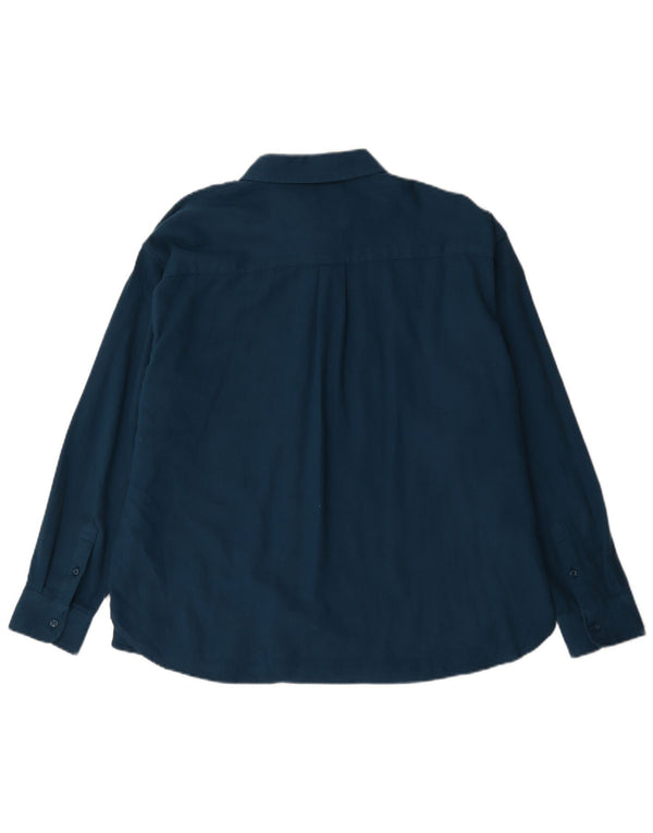 Crew Clothing Womens Relaxed Fit Shirt UK 16 Large Blue Cotton