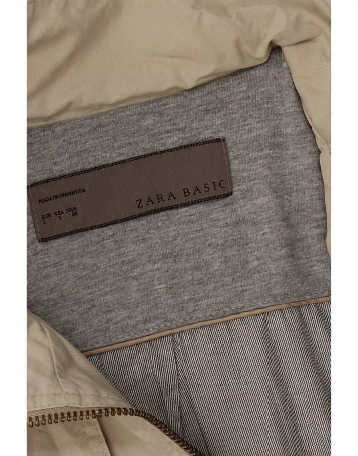 Zara Womens Bomber Jacket UK 14 Large Beige