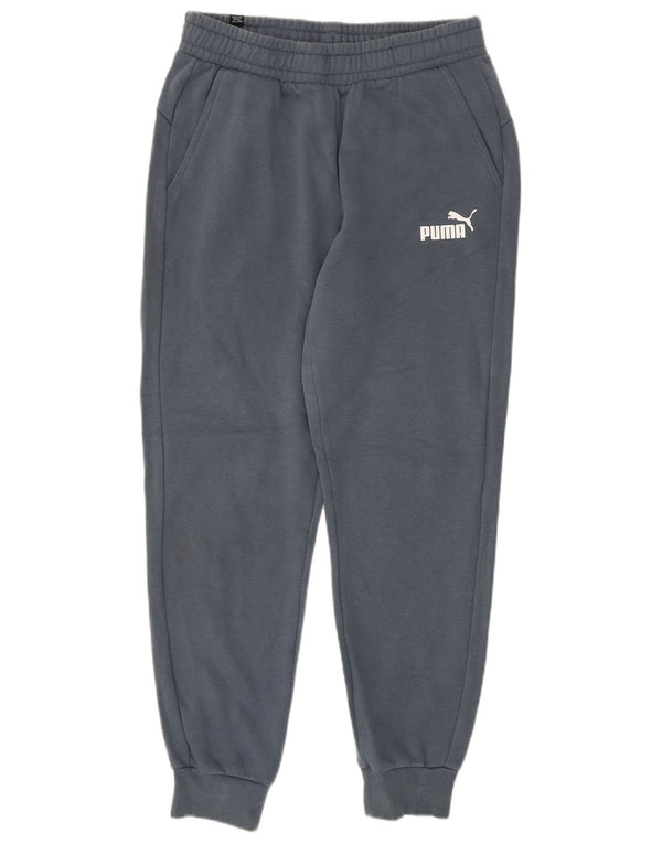 PUMA Mens Tracksuit Trousers Joggers Medium  Blue Cotton