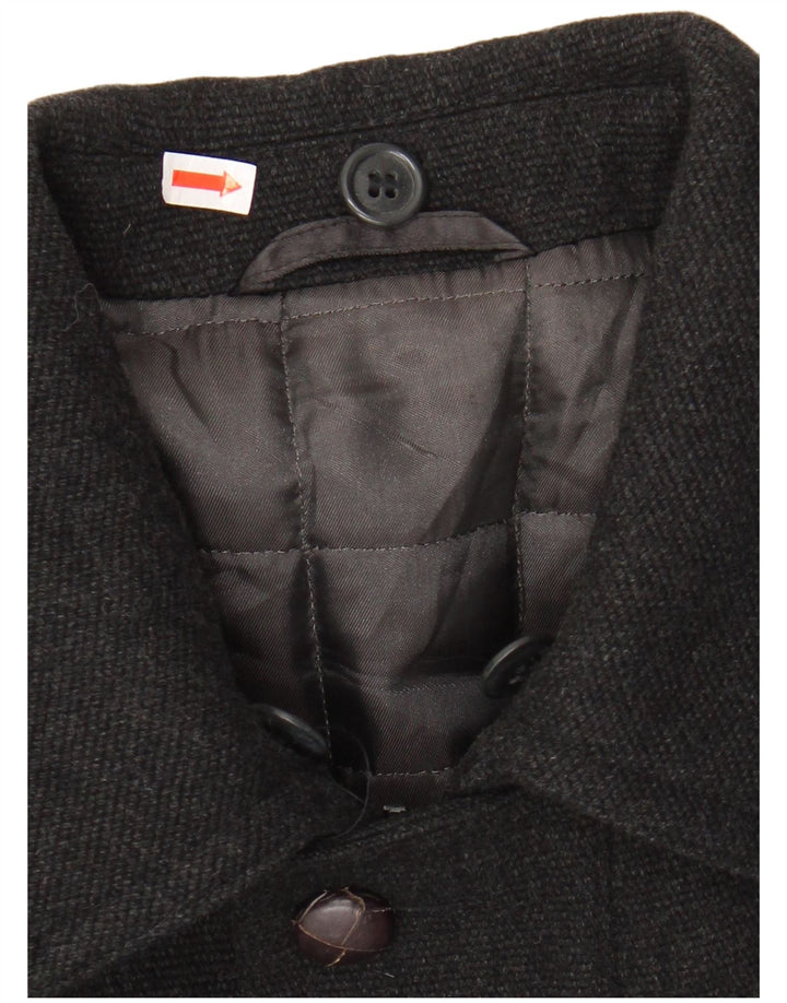 Overland Mens Overcoat UK 38 Medium Grey Wool