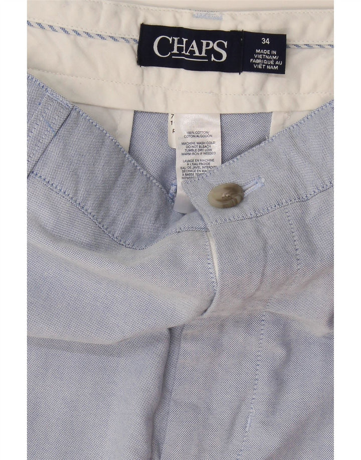 CHAPS Mens Chino Shorts W34 Large  Blue Cotton Vintage Chaps and Second-Hand Chaps from Messina Hembry 