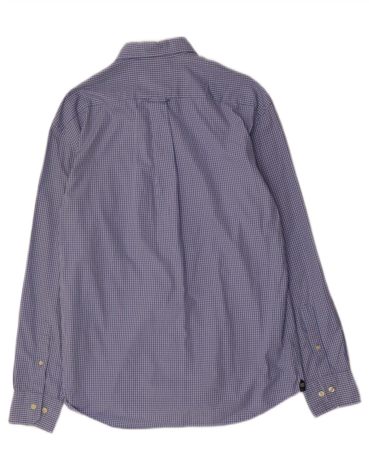 GANT Mens Shirt Medium Blue Check Cotton