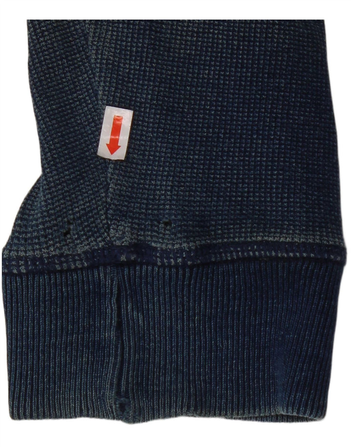 FAT FACE Mens Zip Hoodie Sweater Medium Navy Blue Cotton