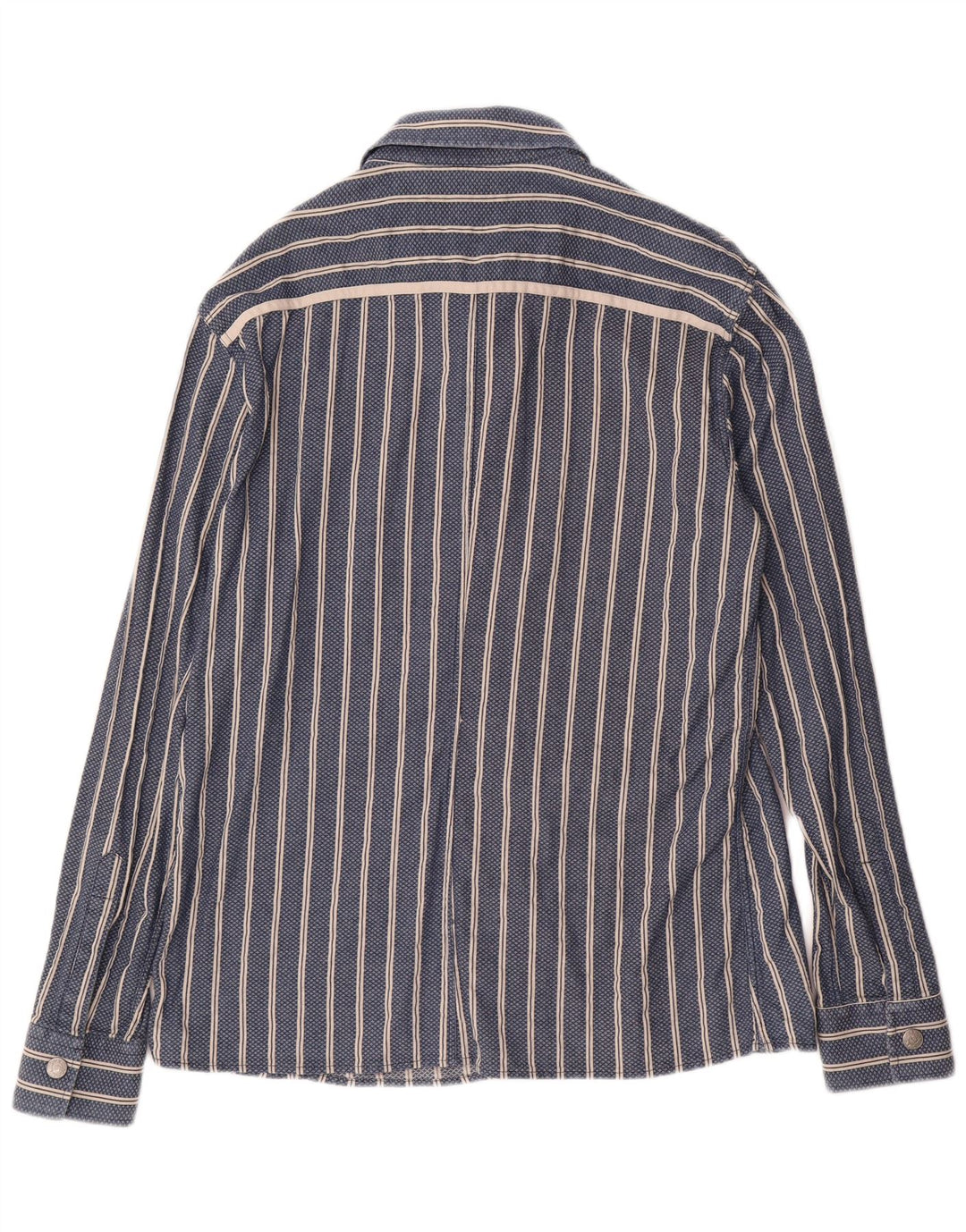 ARMANI JEANS Mens Shirt 2XL Blue Striped