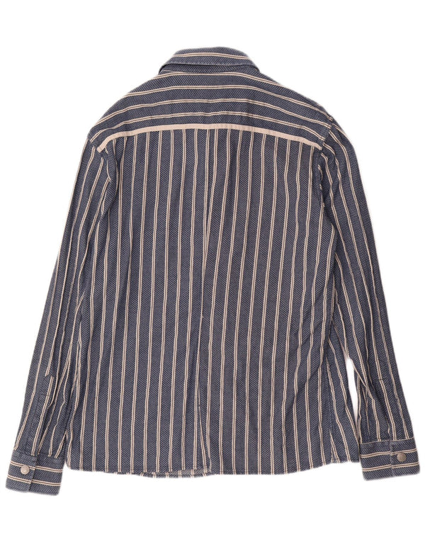 ARMANI JEANS Mens Shirt 2XL Blue Striped