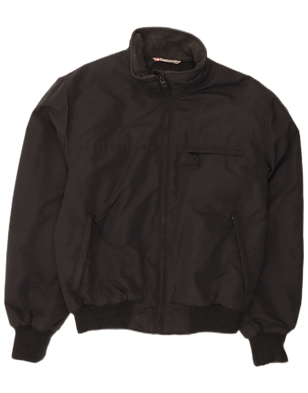 Canadiens Mens Bomber Jacket UK 42 XL Black Nylon