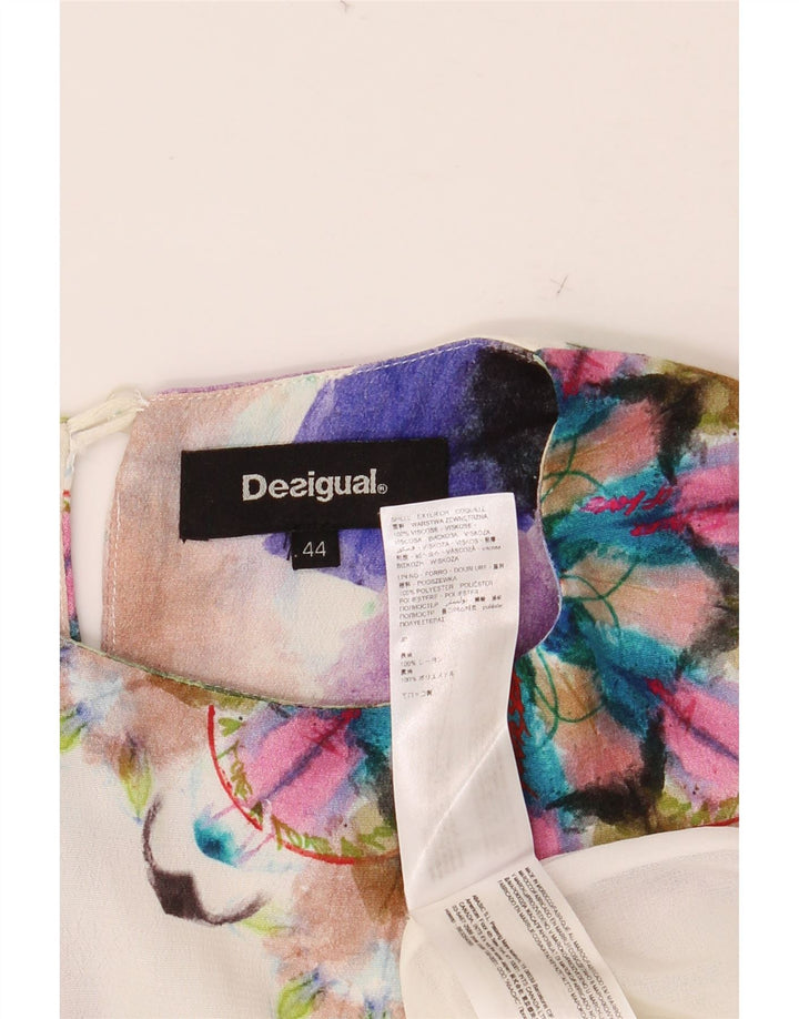 DESIGUAL Womens Sleeveless A-Line Dress IT 44 Medium Multicoloured Floral