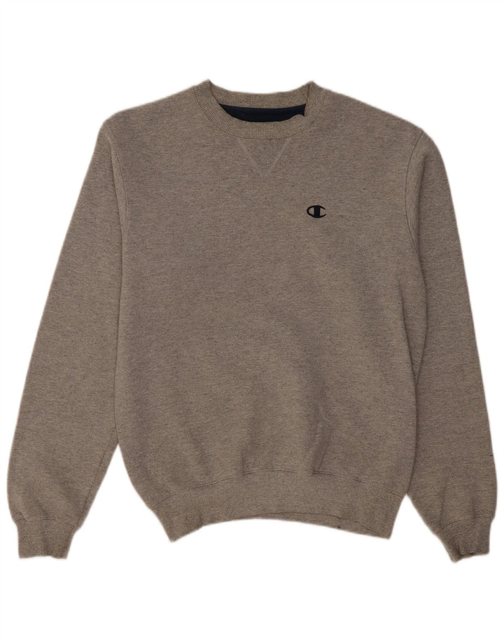 CHAMPION Mens Sweatshirt Jumper Small Grey Cotton