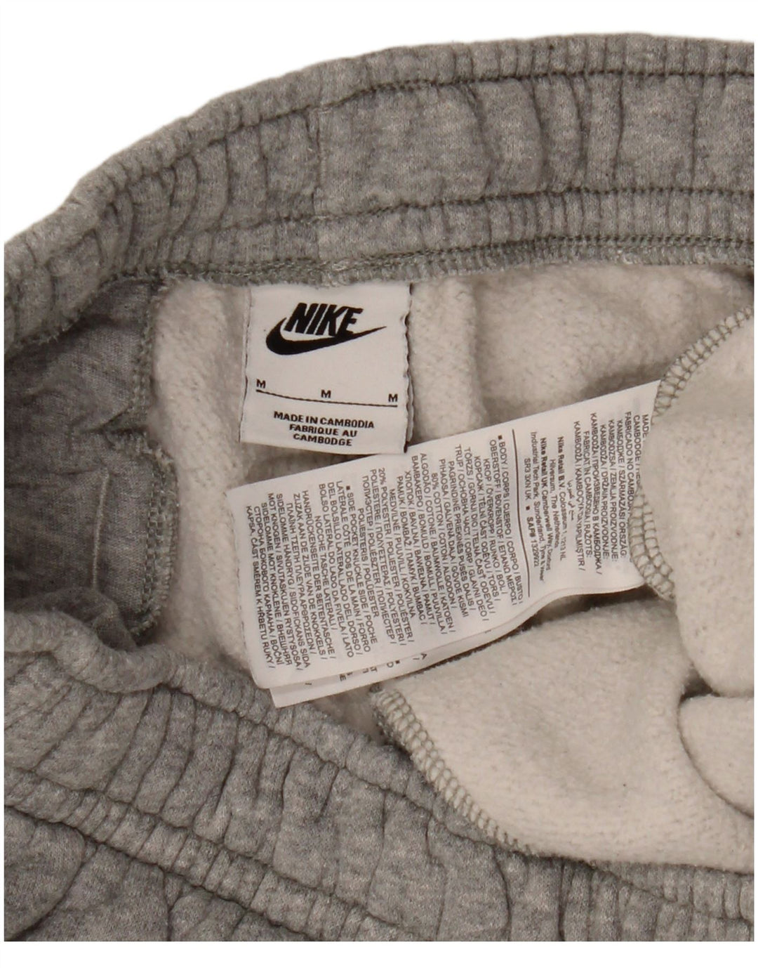 NIKE Mens Tracksuit Trousers Joggers Medium W30 L27 Grey Cotton