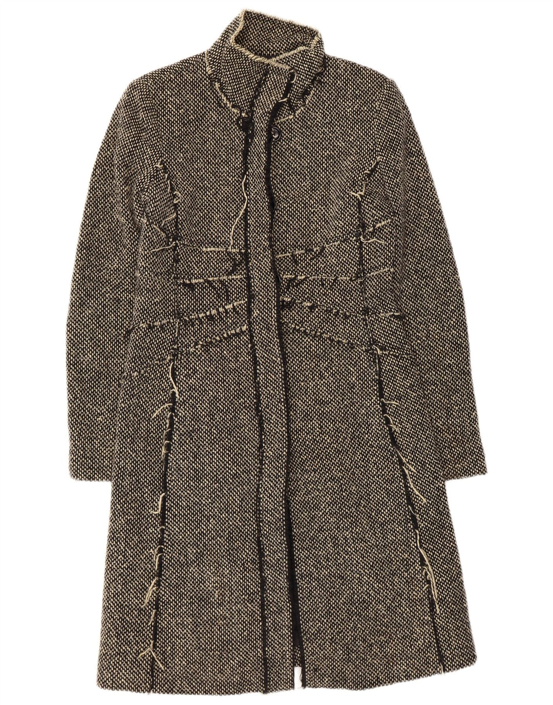 MAX & CO. Womens Overcoat UK 8 Small Black Polyester