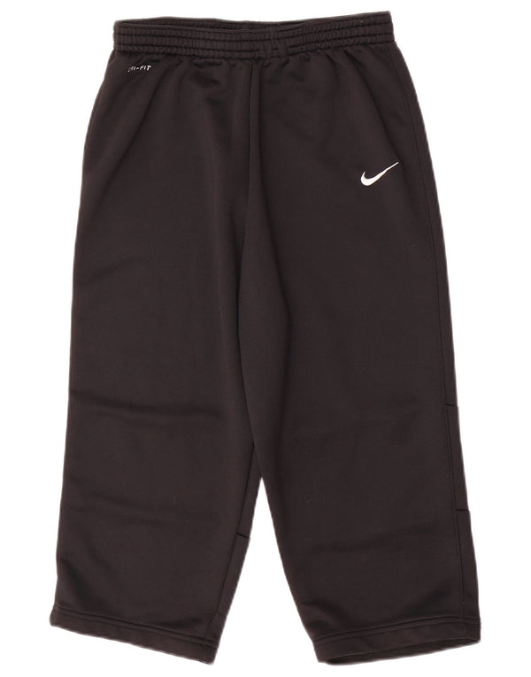 Nike Boys Dri Fit Tracksuit Trousers 13-14 Years XL Black Polyester