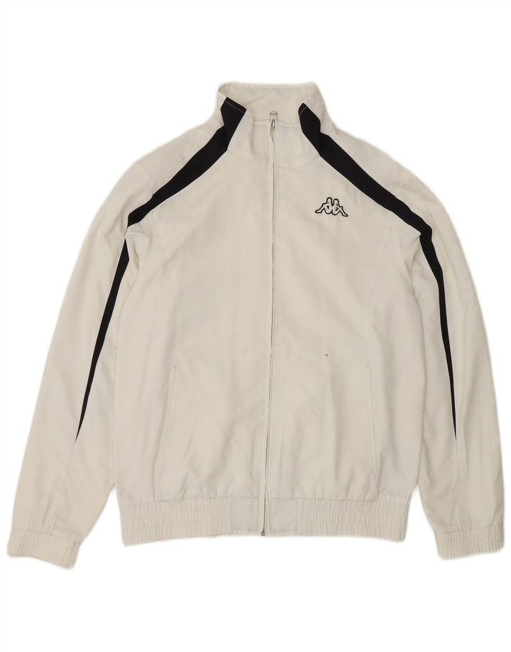 KAPPA Mens Tracksuit Top Jacket Small White Polyester