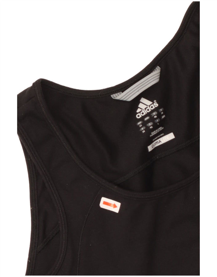 ADIDAS Womens Climalite Vest Top UK 12 Medium Black Polyamide