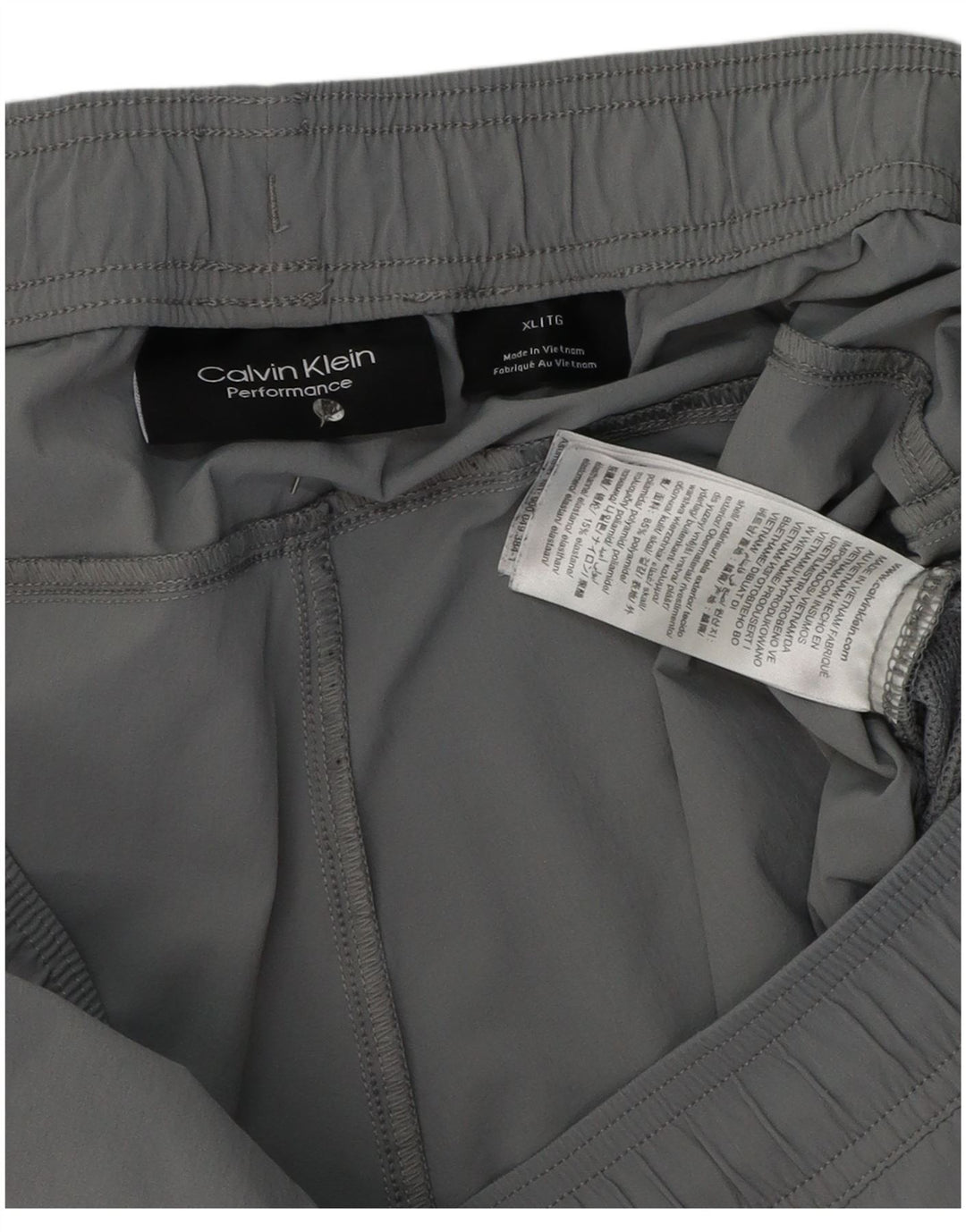 Calvin Klein Mens Performance Sport Shorts XL Grey Colourblock Polyester