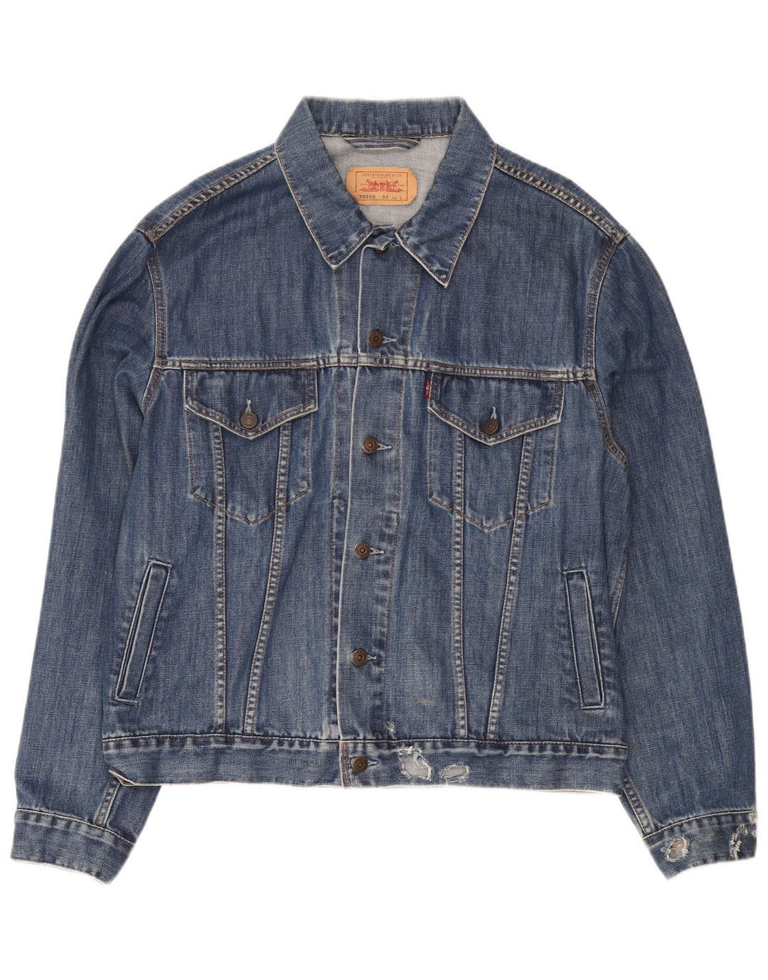 Levi's Mens 70550 Denim Jacket UK 40 Large Blue Cotton