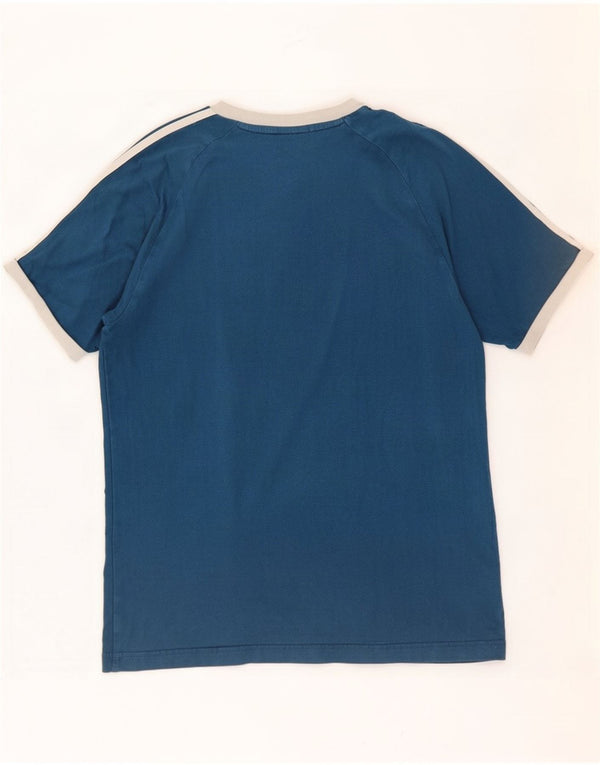 Adidas Mens T-Shirt Top Medium Blue Cotton