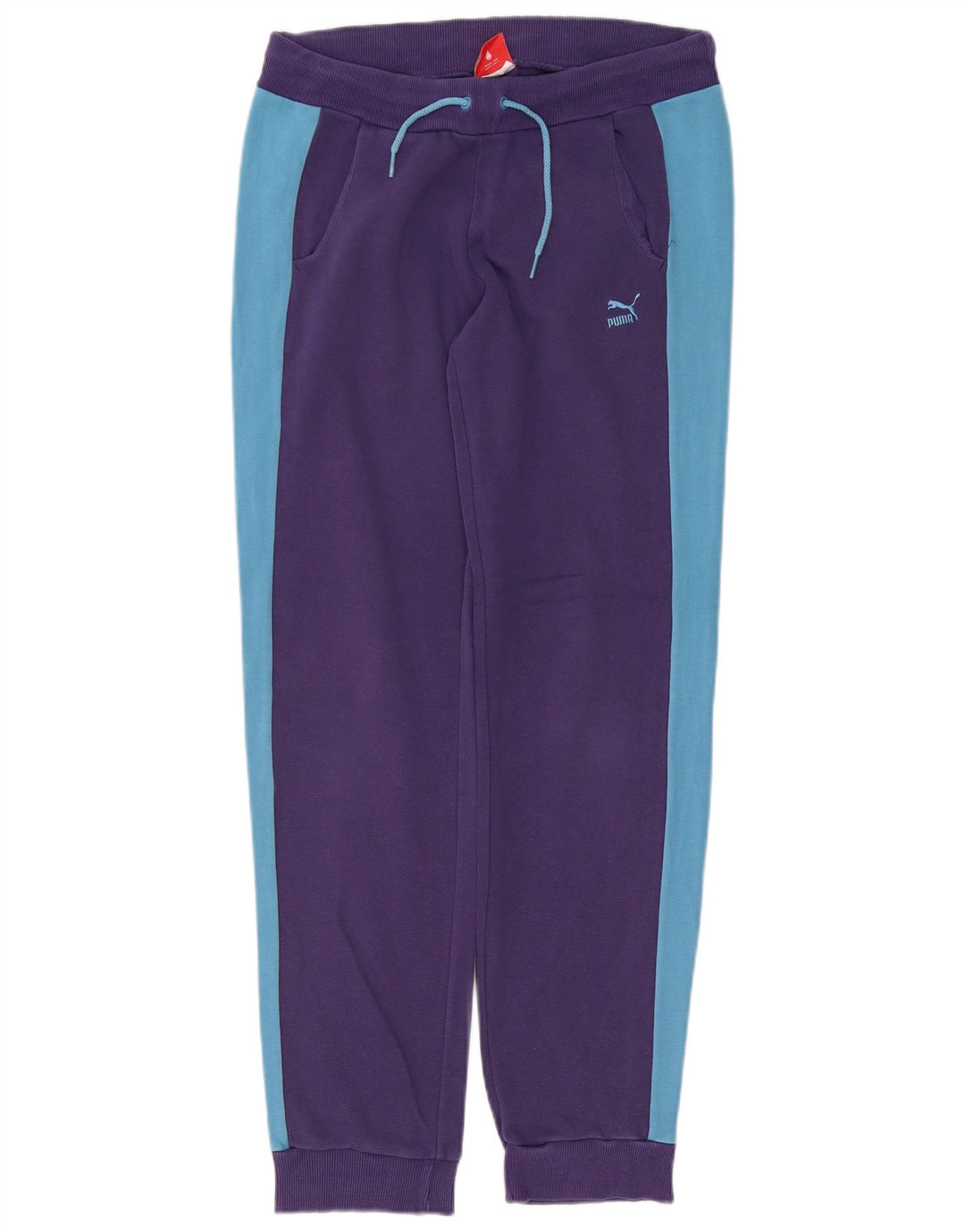 Puma Womens Tracksuit Trousers Joggers UK 10 Small Purple Colourblock