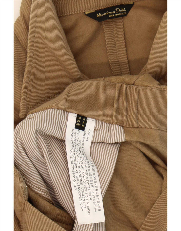 Massimo Dutti Womens Jumpsuit UK 12 Medium Beige Cotton