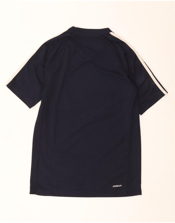 Adidas Mens Aeroready Graphic T-Shirt Top XS Navy Blue Polyester