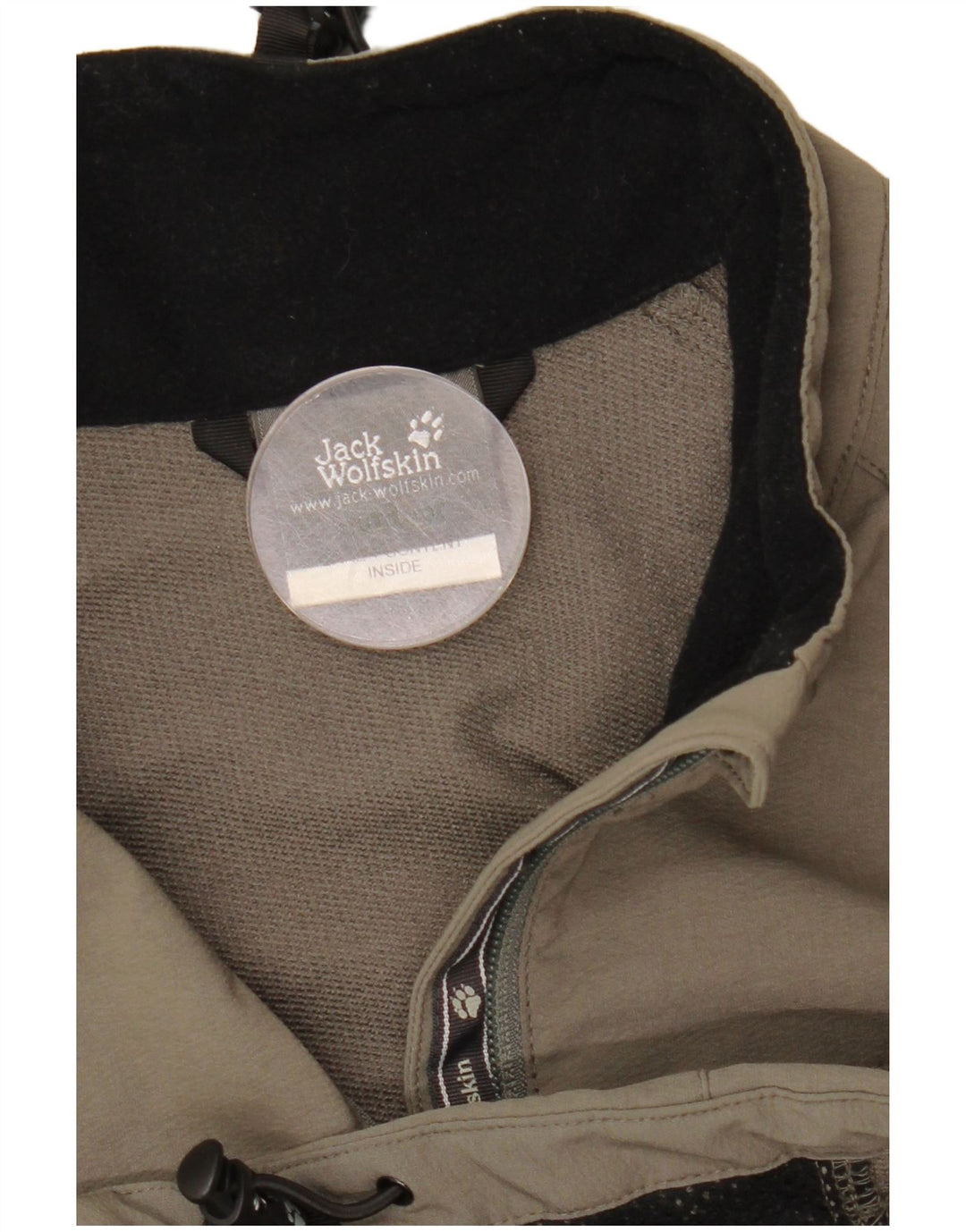 Jack Wolfskin Mens Zip Bomber Jacket UK 34 Small Khaki Polyamide