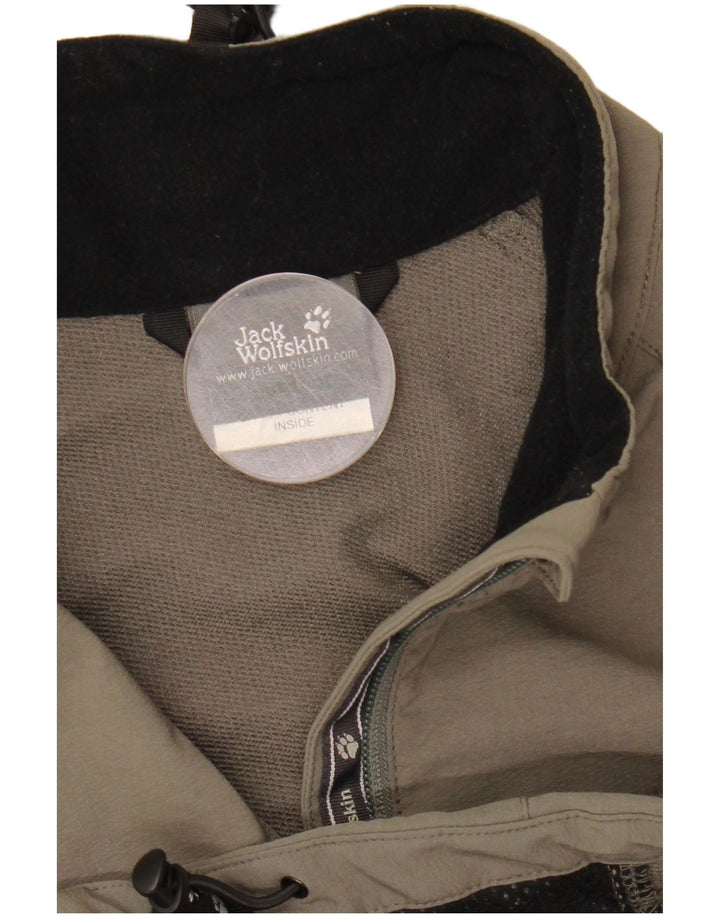 Jack Wolfskin Mens Zip Bomber Jacket UK 34 Small Khaki Polyamide
