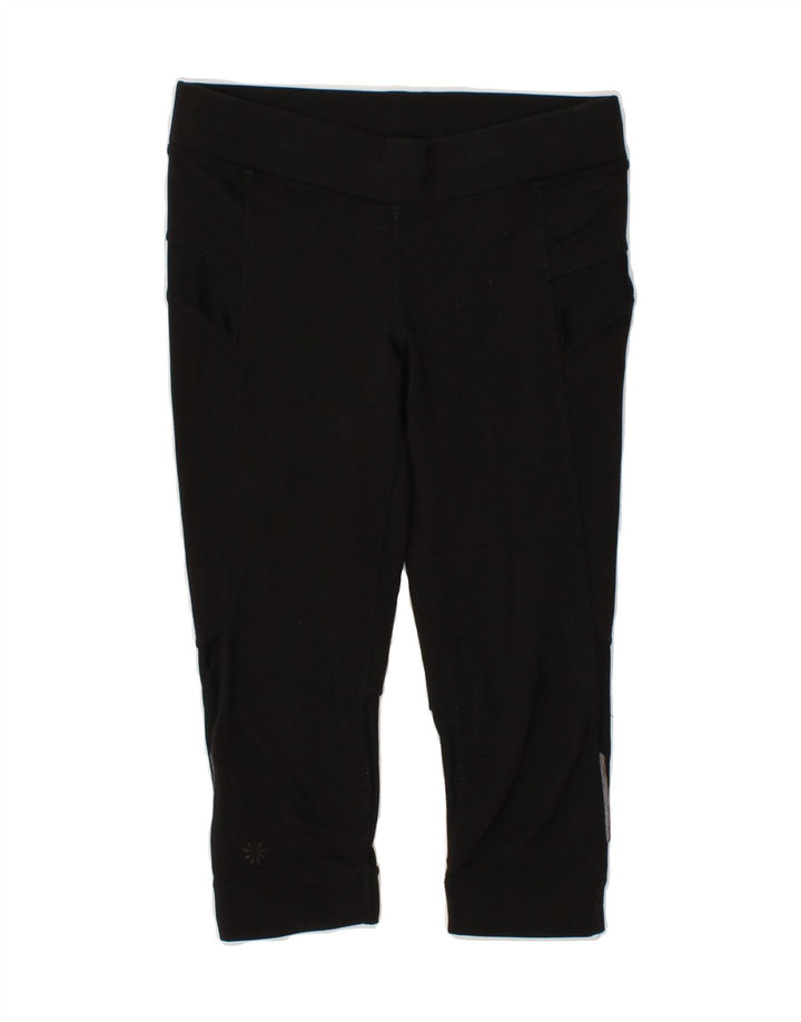 ATHLETA Womens Capri Leggings UK 2 2XS Black Polyester Vintage Athleta and Second-Hand Athleta from Messina Hembry 