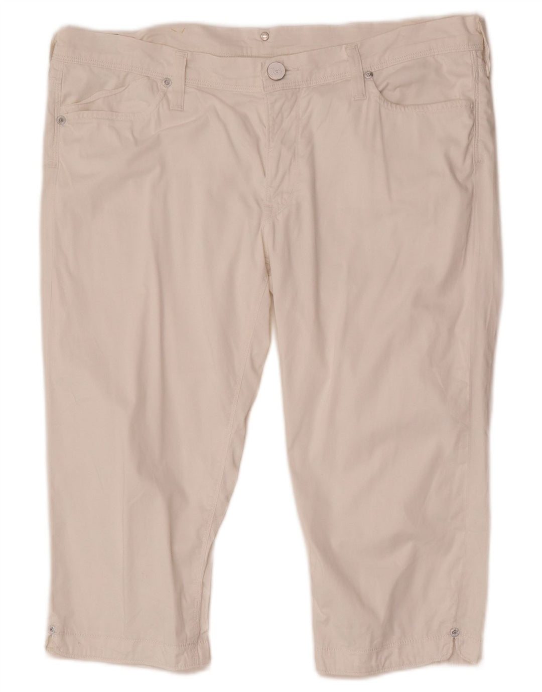 Lee Womens Enka Bermuda Shorts W32 Large White Cotton