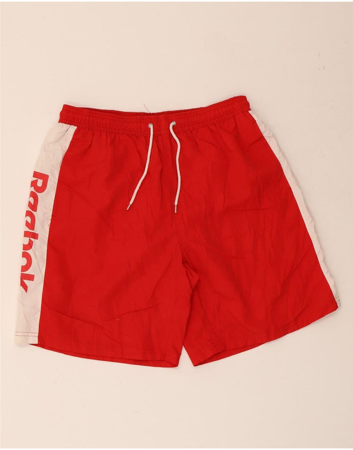 Reebok Mens Graphic Swimming Shorts XL Red Colourblock