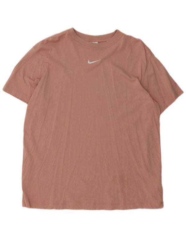 Nike Mens Loose Fit T-Shirt Top Medium Pink Cotton