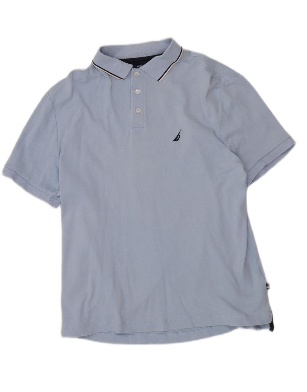 NAUTICA Mens Polo Shirt Medium Blue