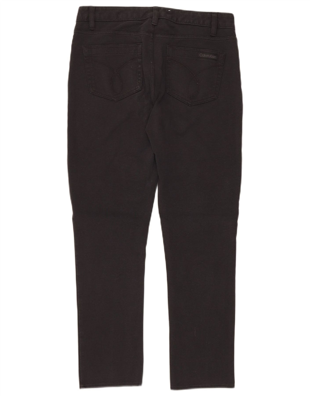 CALVIN KLEIN Womens Straight Casual Trousers US 10 Medium W30 L28 Black