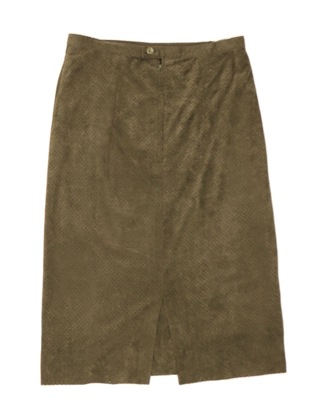 VINTAGE Womens Straight Skirt W28 Medium Khaki Spotted Vintage Vintage and Second-Hand Vintage from Messina Hembry 