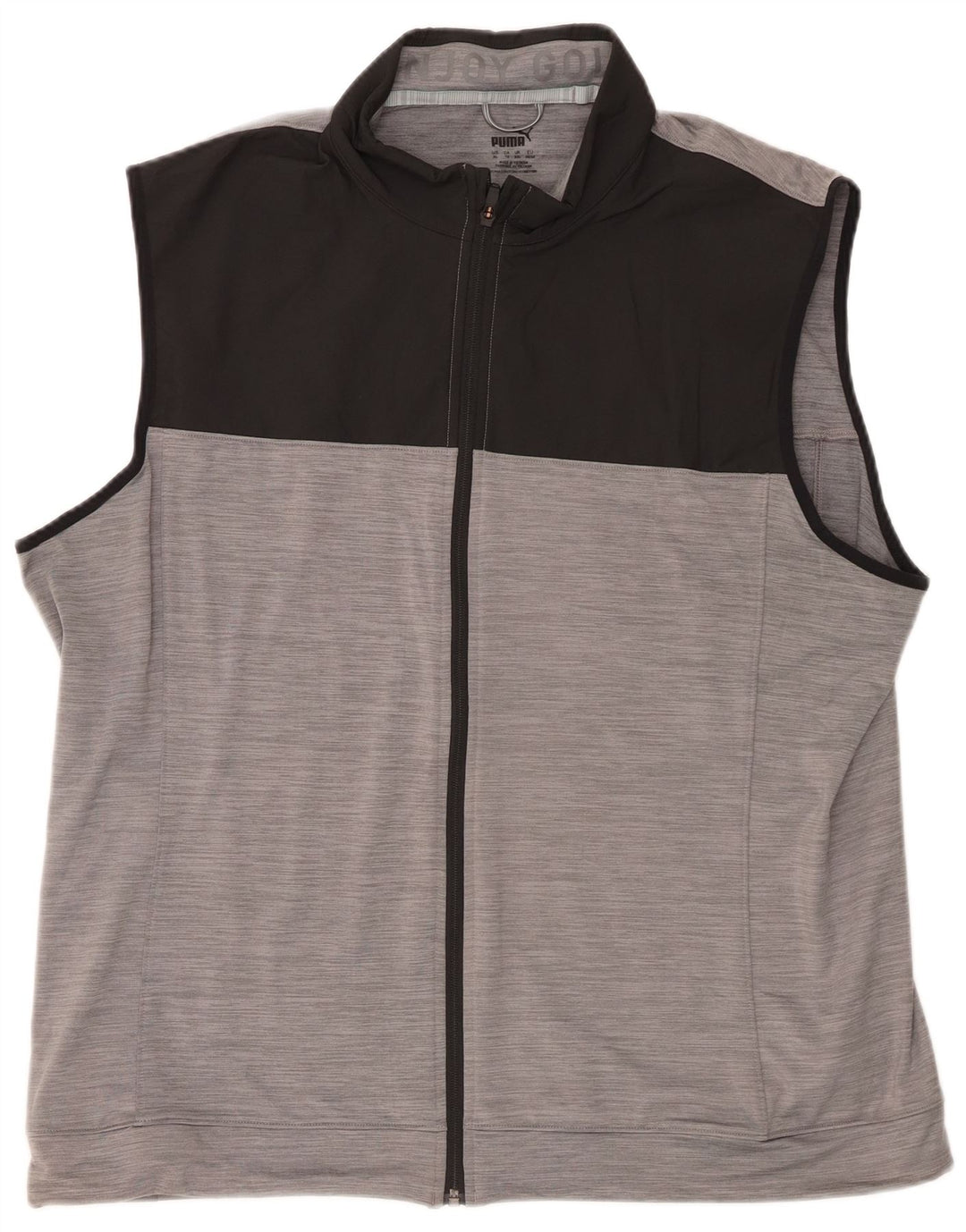 Puma Mens Sleeveless Tracksuit Top Jacket XL Grey Colourblock Polyester