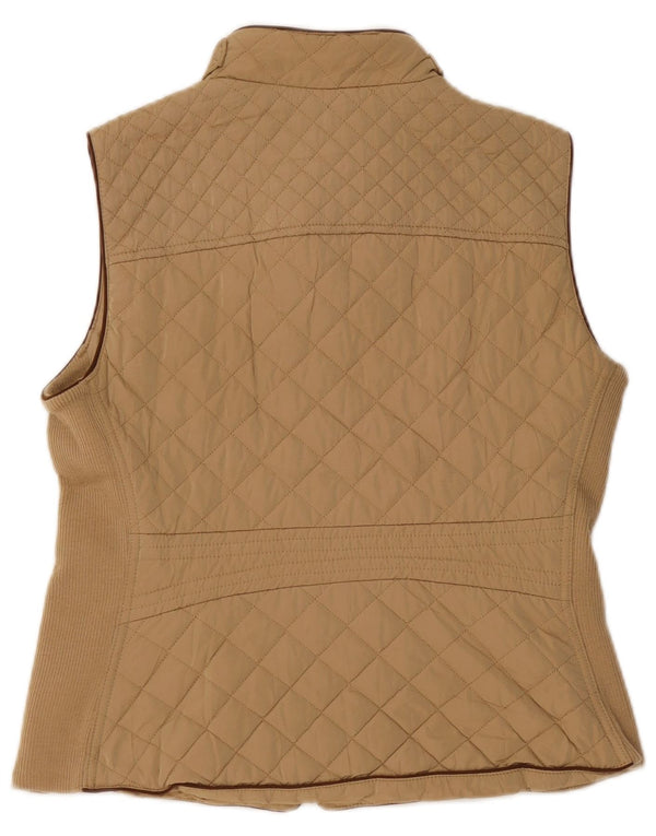 Zara Womens Quilted Gilet UK 18 XL Beige