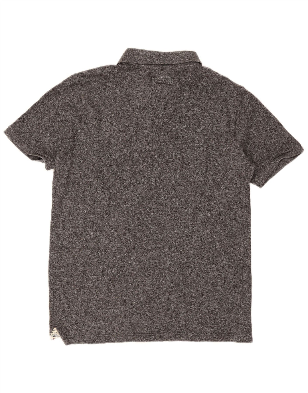Fat Face Mens Polo Shirt Large Grey Flecked Cotton