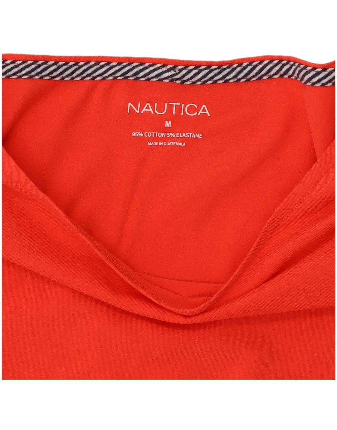 NAUTICA Womens Blouse Top UK 12 Medium Red Cotton