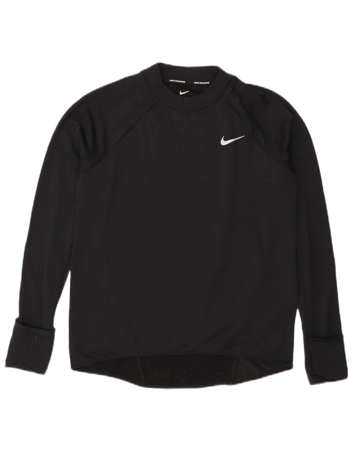 NIKE Womens Therma-Fit Top Long Sleeve UK 10 Small Black