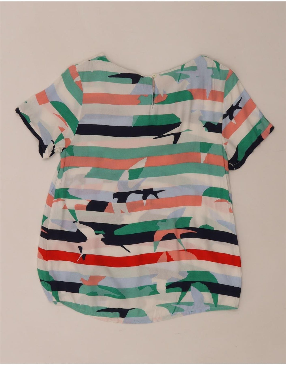 WHITE STUFF Womens Graphic Blouse Top UK 12 Medium Multicoloured Striped