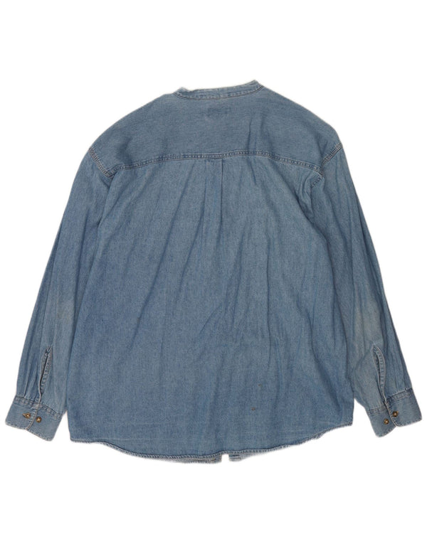 Faded Glory Mens Denim Shirt XL Blue Cotton
