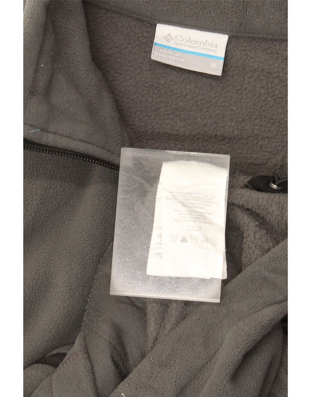 Columbia Mens Fleece Jacket UK 38 Medium Grey Polyester