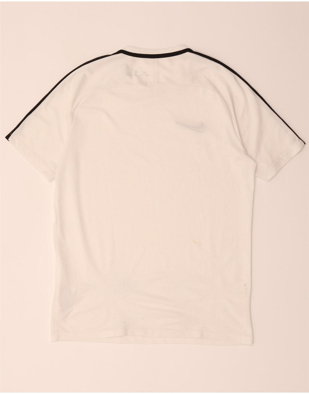 Nike Mens Dri Fit T-Shirt Top Large White Colourblock Polyester