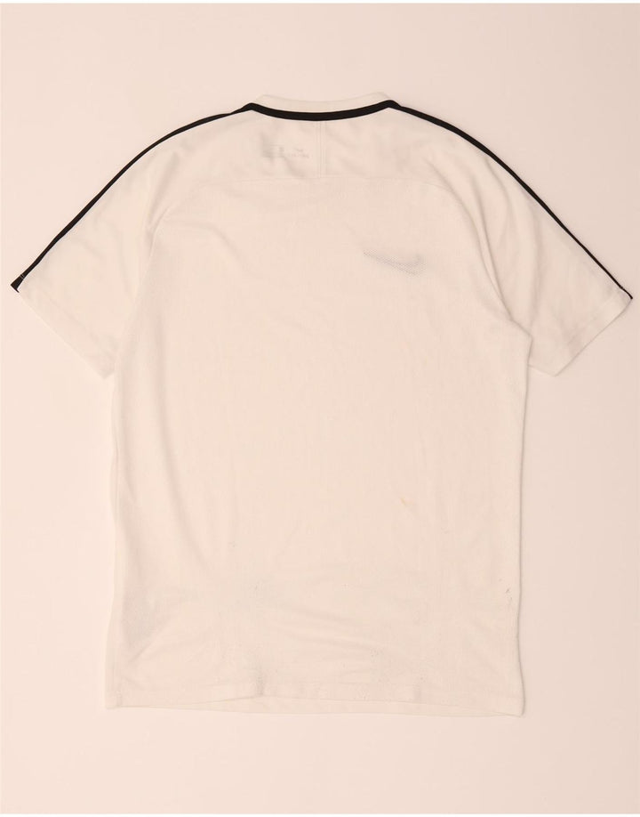 Nike Mens Dri Fit T-Shirt Top Large White Colourblock Polyester