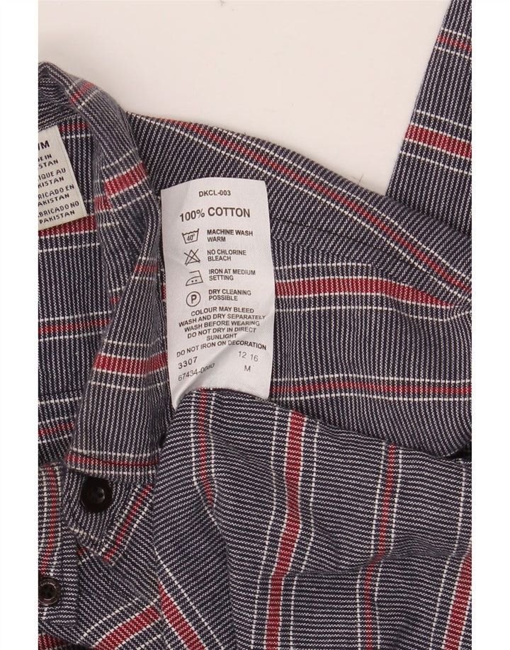 DOCKERS Mens Shirt Medium Navy Blue Striped Cotton